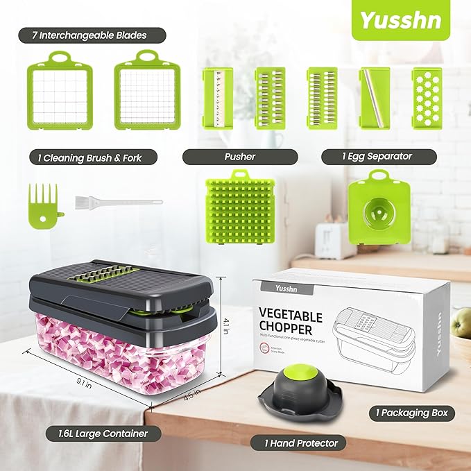 Yusshn Vegetable Chopper,12-in-1 Multifunctional Food - Image 2